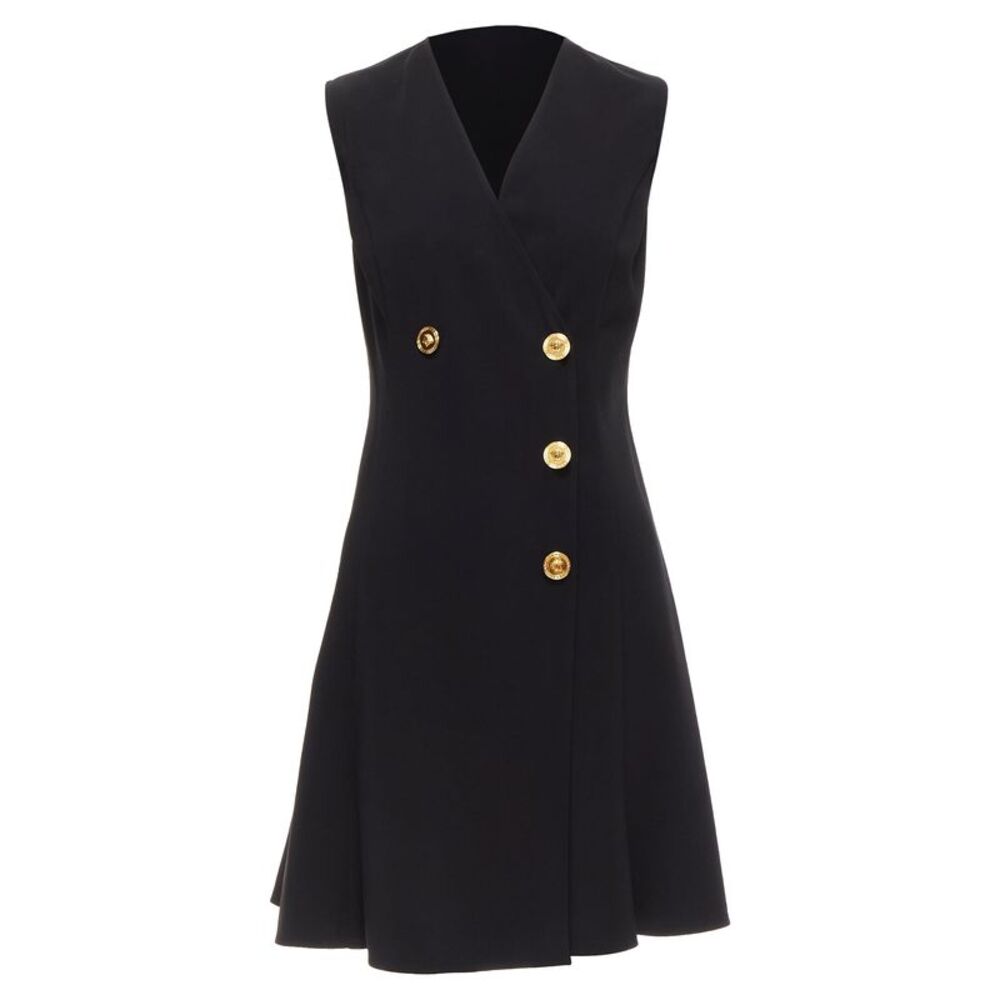 Versace 2019 Medusa Button Barocco Dress